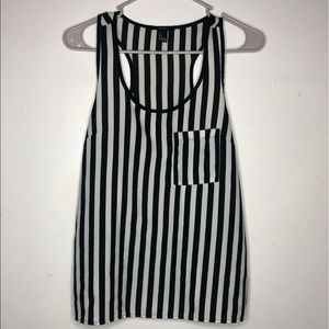 Black stripe tank top